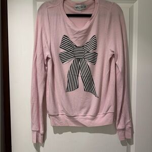 Wildfox Pink Sweater with Bow Design